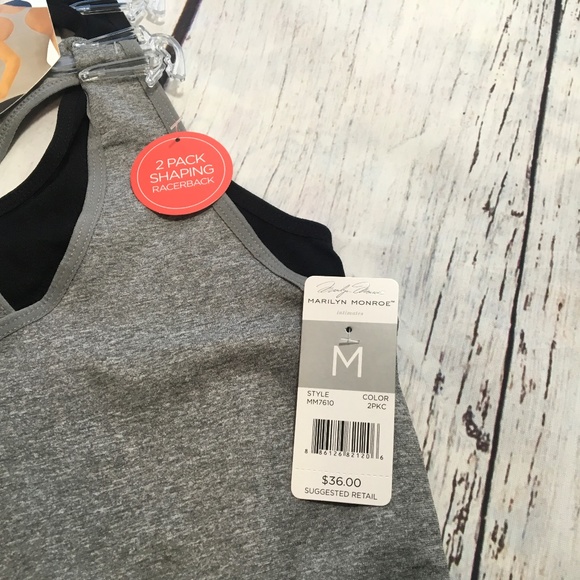 Marilyn Monroe 2 Pack Racerback Shaping Camisole - Picture 2 of 7